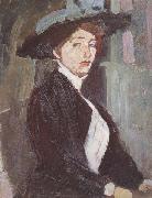 La femme au chapeau (mk38) Amedeo Modigliani